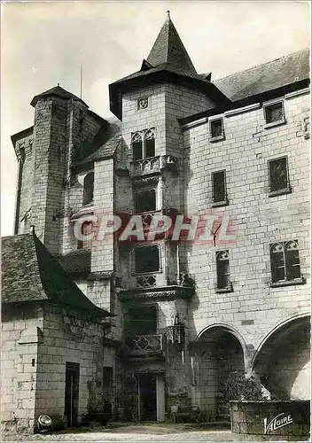 Moderne Karte Saumur Maine et Loire Le chateau L'escalier d'honneur dans la cour interieure