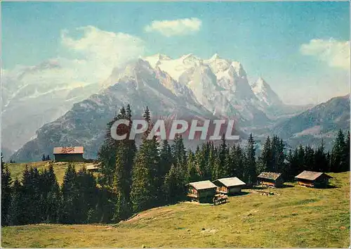 Cartes postales moderne Swiss Alp with Wetterhorn and Eiger