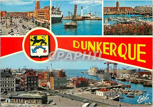 Cartes postales moderne Dunkerque Nord Place Jean Bort L'ecluse Trystram et le phare