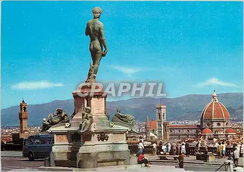 Cartes postales moderne Firenze Grande Place de Michelangelo Monument de David