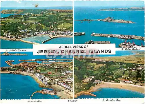 Moderne Karte Aerial View of Jersey Channel Islands