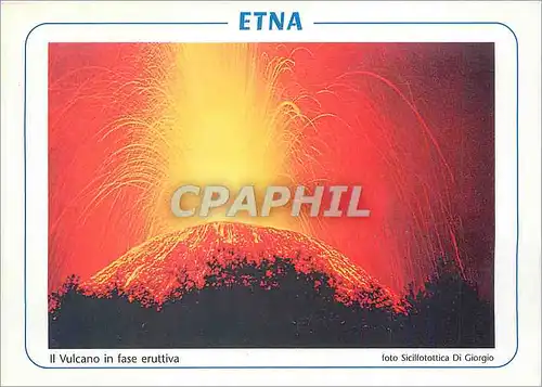 Cartes postales moderne Etna Il volcano in fase eruttiva