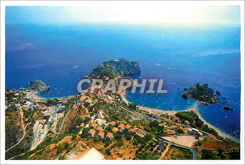 Moderne Karte Taormina Sicilia Veduta aerea