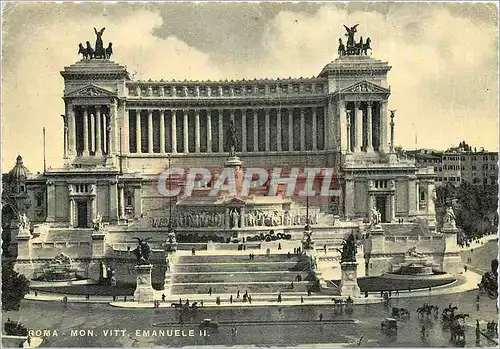 Moderne Karte Roma Monument a Victor Emmanuel II