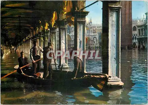 Cartes postales moderne Venezia Exceptionnelle haute maree sur la Place de St Marc