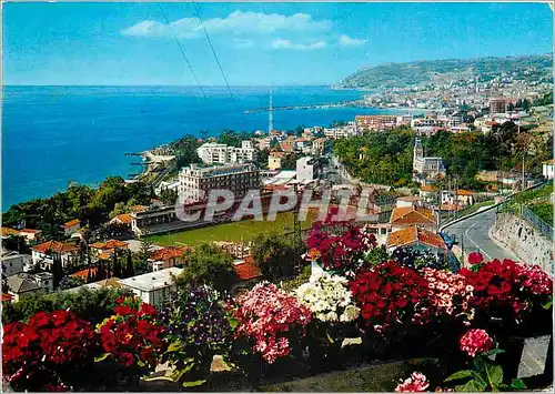 Moderne Karte Riviera del Fiori S Remo Panorama vue de l'Est a vue du Stade Communal