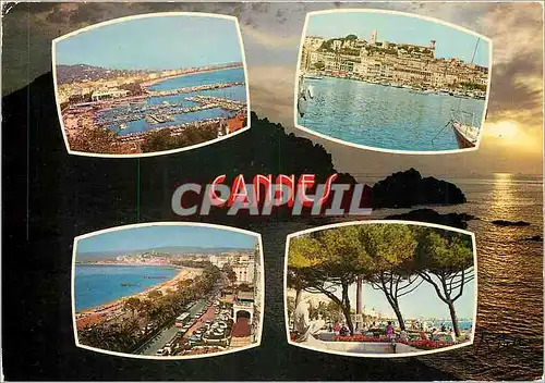 Moderne Karte Cannes La Cote d'Azur inoubliable