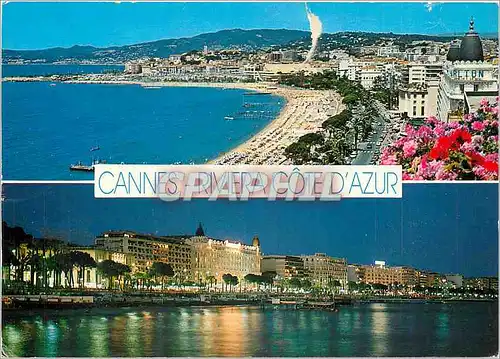 Moderne Karte Cote d'Azur French Riviera Cannes La Croisette