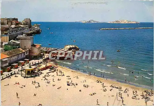 Moderne Karte Marseille La Plage des Catalans