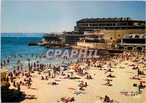 Moderne Karte Marseille B du R La Plage des Catalans