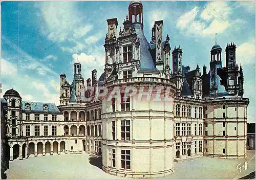 Moderne Karte Chambord Loir et Cher Cour Interieure