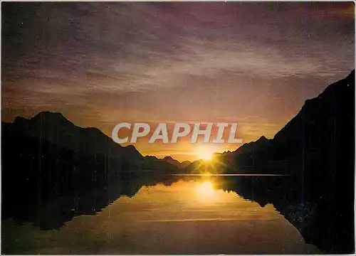 Cartes postales moderne Sonnenuntergang am Silvaplanersee