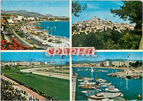 Cartes postales moderne Cagnes Cote d'Azir French Riviera La Plage Le vieux Village L'hippondrome Le Vieux port