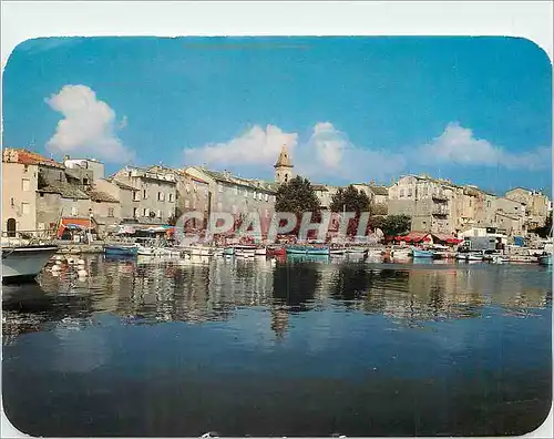 Cartes postales moderne Panorama de la Corse Saint Florent Les eaux calmes du port malent dans en meme reflet les formes