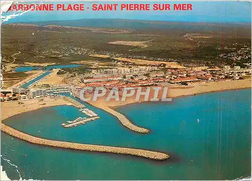 Moderne Karte Narbonne Plage Saint Pierre sur Mer Le Port