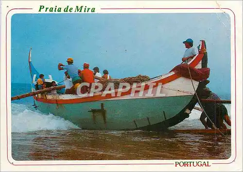Cartes postales moderne Praia de Mira Portugal Depart pour la mer