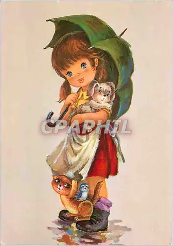 Cartes postales moderne Enfant Chien