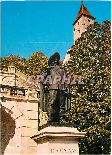 Moderne Karte Auch Gers La statue de d'Artagnan