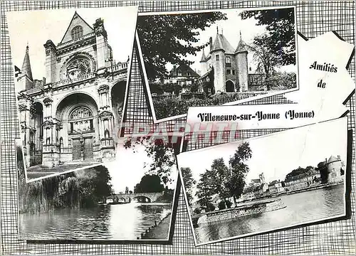 Moderne Karte Villeneuve sur Yonne Yonne