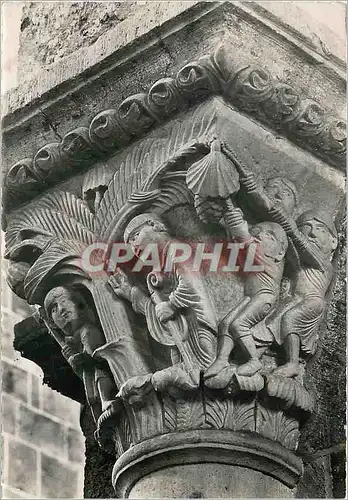 Moderne Karte Vezelay Yonne Eglise Abbatiale de la Madeleine Chapiteau Saint Martin et l'arbre sacre des paien