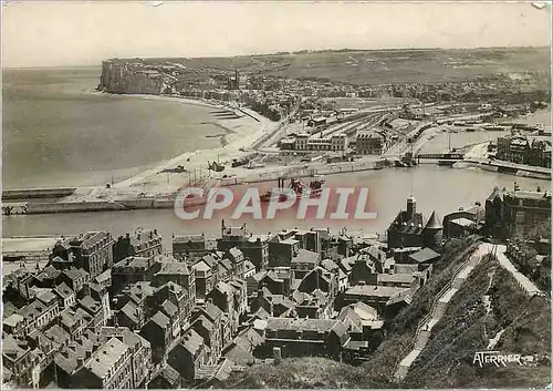 Moderne Karte Le Treport Mers Depuis la Falaise du Treport Vue vers Mers