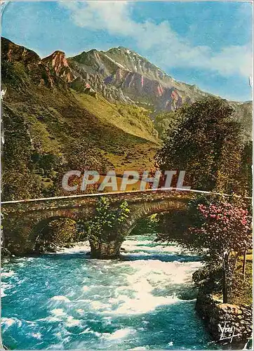 Cartes postales moderne Arrens Vieux Pont sur le Gave d'Azur et le Pic du Midi
