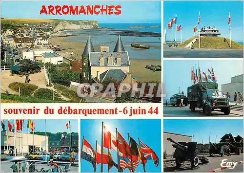 Cartes postales moderne Arromanches Calvados Vue generale La table d'orientation