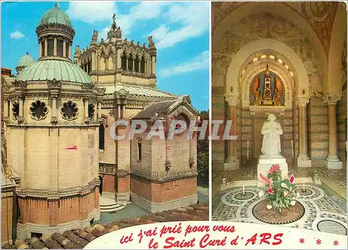 Cartes postales moderne Ars Ain La Basilique et la statue du Saint Cure