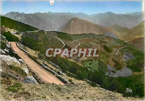 Moderne Karte Col d'Aspin La descente sur Arreau