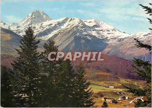 Cartes postales moderne Montee du Col d'Aspin Le Pic du Midi de Bigorre et le Village de Payolle