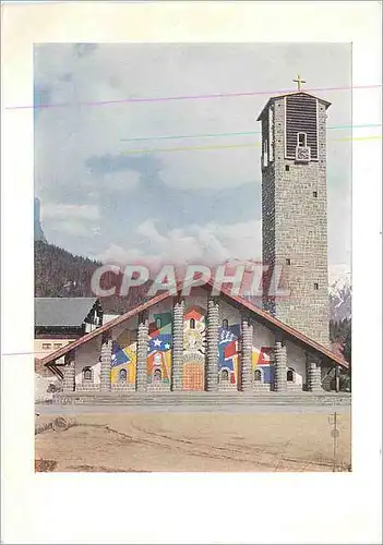 Moderne Karte Eglise ND de Toute Grace Plateau d'Assy Hte Savoie