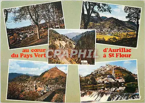 Cartes postales moderne Cantal Touristique Aurillac Vic sur Cere Le Lioran Murat Saint Flour
