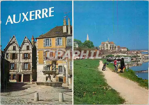 Cartes postales moderne Auxerre Yonne Place St Nicolas Patron des mariniers statue du grand eveque de Myre