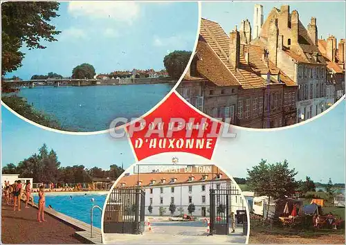 Cartes postales moderne Auxonne Le Pont de France Les Cheminees La Piscine Les Casernes Le Camping Amitie et Nature