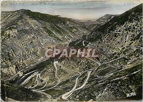 Cartes postales moderne En Parcourant les Gorges du Tarn Les Lacets de la Route de La Malene a l'Aven Armand et la Valle