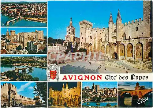 Cartes postales moderne Avignon Vaucluse Palais des Papes facade occidentale