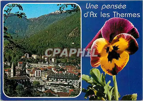 Moderne Karte Ax les Thermes Ariege Vue generale