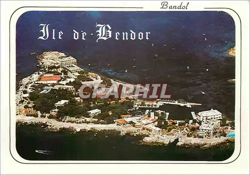 Moderne Karte Ile de Bendor Bandol