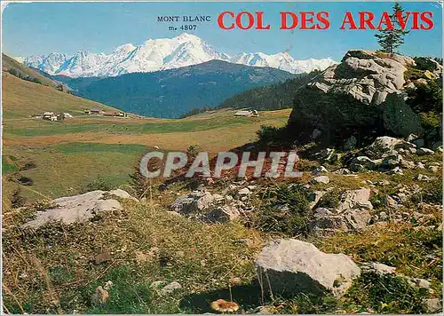 Cartes postales moderne Col des Aravis Haute Savoie Vue sur le Mont Blanc