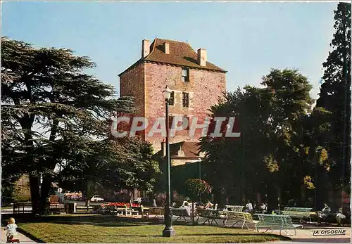 Cartes postales moderne Moulins Allier Le square et la Mal Coiffee vestige de l'ancien Chateau ves Ducs de Bourbon