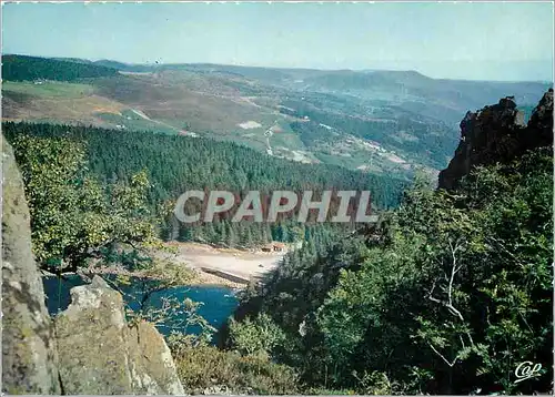 Cartes postales moderne Les Hautes Vosges Le Lac Blanc et le Chalet Vue prise du Rocher du Hans