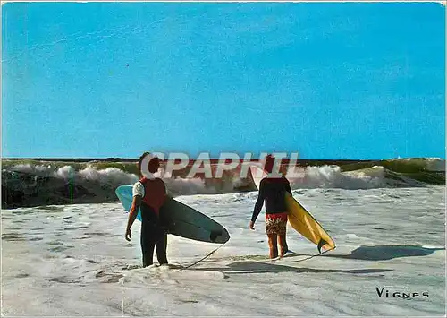 Cartes postales moderne Visage des Landes A l'assaut des vagues
