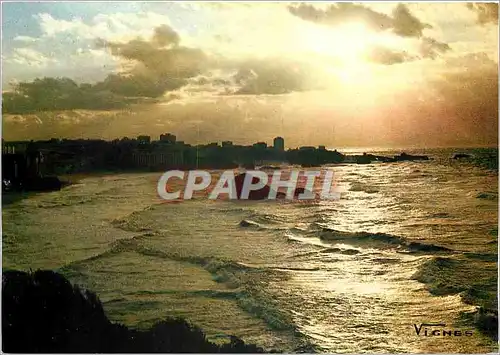 Cartes postales moderne Visage des Landes Coucher de soleil sur Biarritz