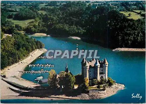 Cartes postales moderne Chateau de Val Commune de Lanobre Cantal sur le lac du barrage de Bort les Orgues