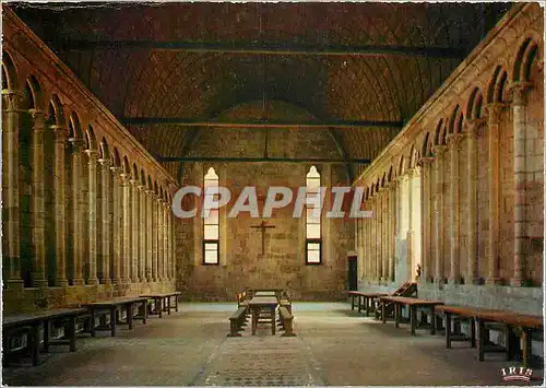 Cartes postales moderne Abbaye du Mont Saint Michel Le refectoire des moines