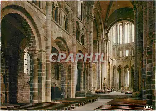 Cartes postales moderne Le Mont St Michel Interieur de l'eglise abbatiale