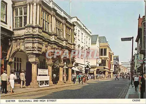Cartes postales moderne Exeter Guildhall and High Street