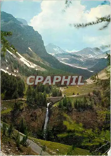 Moderne Karte Col de la Cayolle Reliant Guillaumes Alpes Maritimes Barcelonnette Alpes de Haute Provence