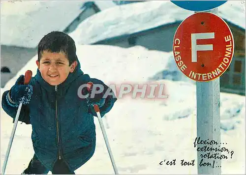 Moderne Karte Enfant Ski