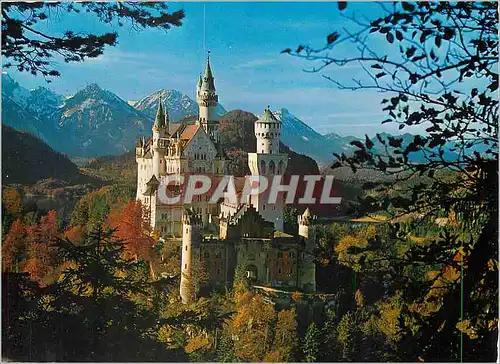 Cartes postales moderne Konigsschloss Neuschwanstein Ostallgau mit Tiroler und Algauer Hochgebirge